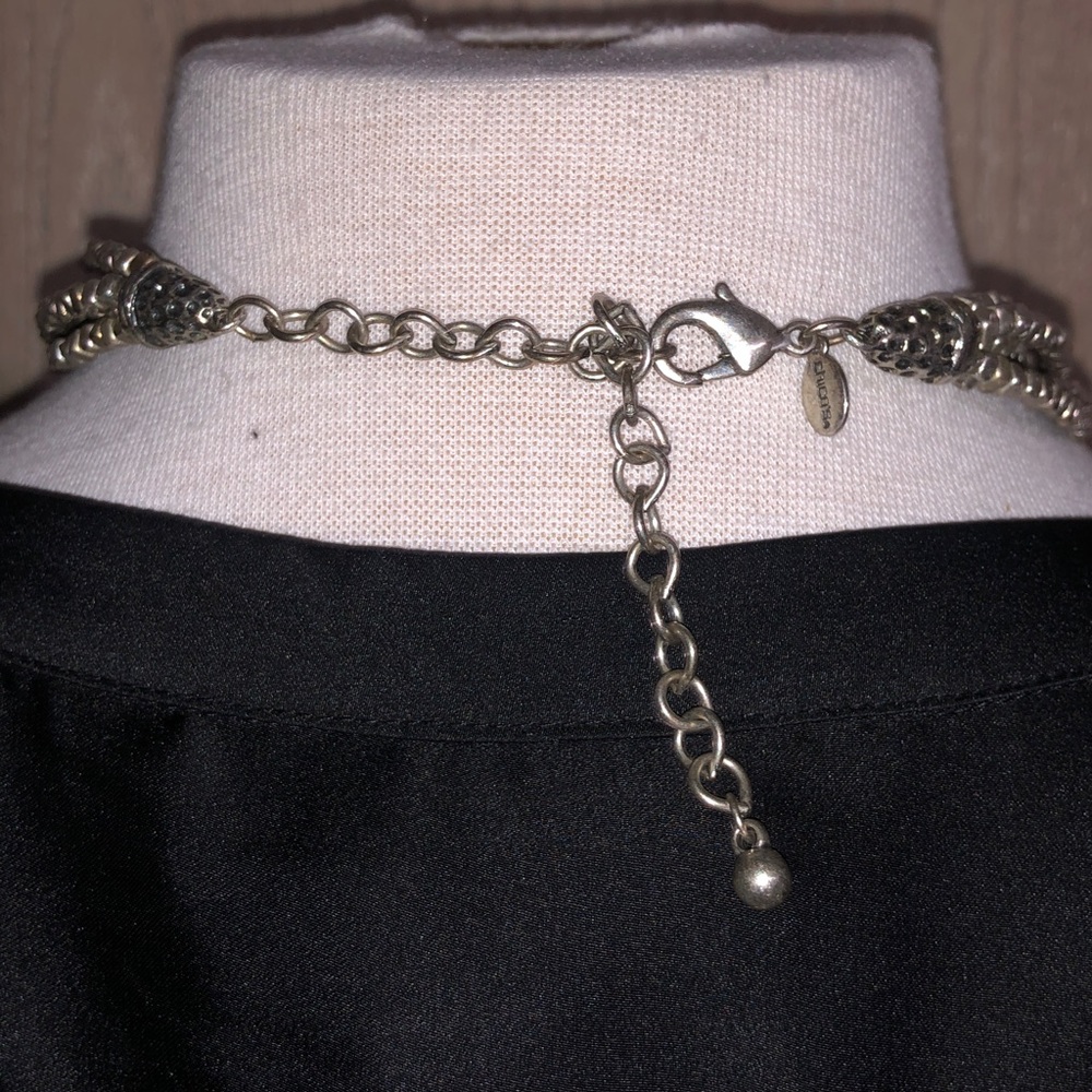 Chico's Cercelo Silver Toned 6 Strand Necklace 10” Shortest - Picture 5 of 8